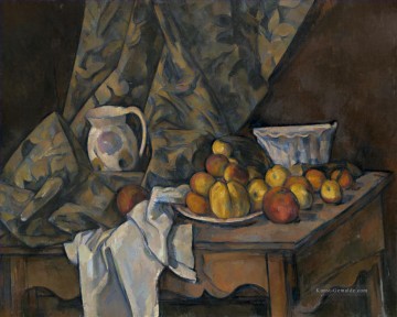  life Malerei - Stillleben mit Blumenhalter Paul Cezanne